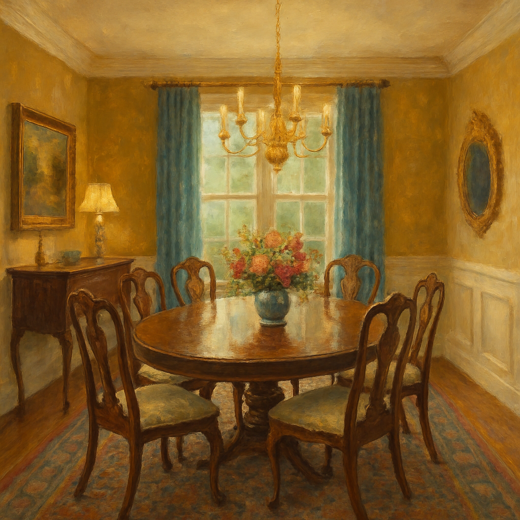 A beautifully painted dining room in Kennesaw